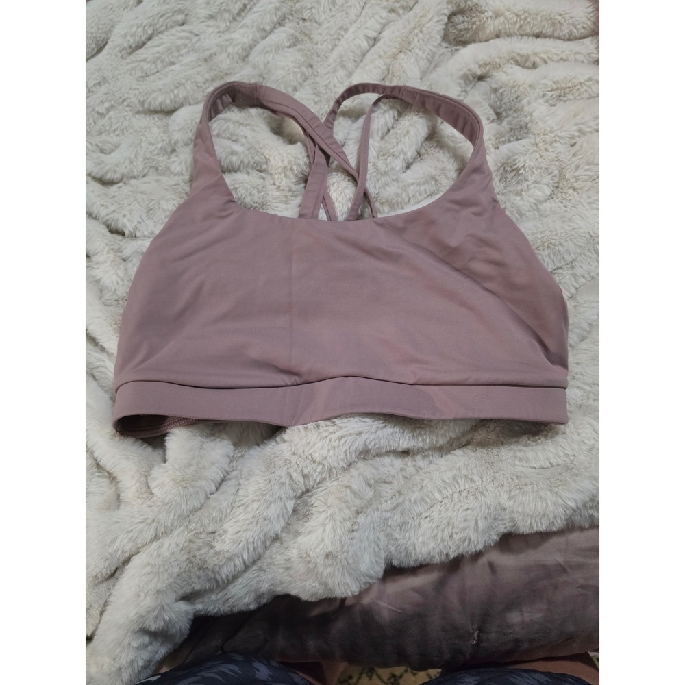 Lululemon Energy Bra Strappy Racerback Sports Bra Mauve Pink Size Small